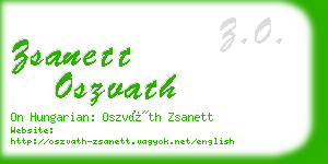 zsanett oszvath business card